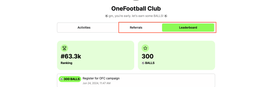 Tutorial Airdrop Onefootball Club