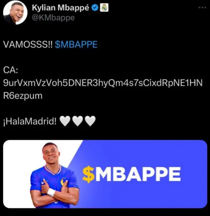 Trader Ini Kehilangan $1 Juta Akibat Scam Token $MBAPPE Setelah Akun X Kylian Mbappe Diretas