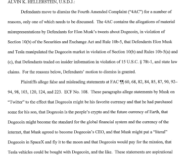 Elon Musk Dan Tesla Menang Dalam Gugatan Manipulasi Dogecoin