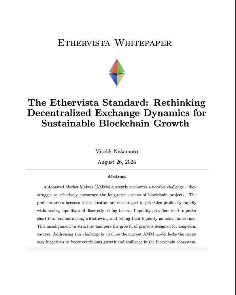 Ethervista, Pesaing Baru PumpFun & SunPump Dari Ethereum