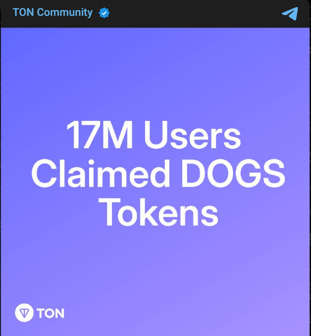 DOGS Raih Rekor Jadi Meme Coin dengan 17 Juta Pengguna di TON