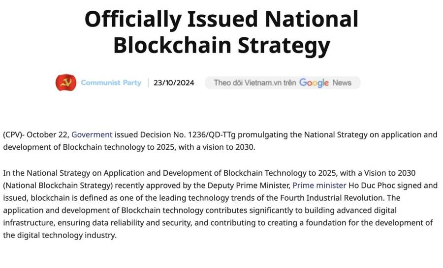 Vietnam Siap Kuasai Teknologi Blockchain, Target Jadi Pemimpin Regional di 2030