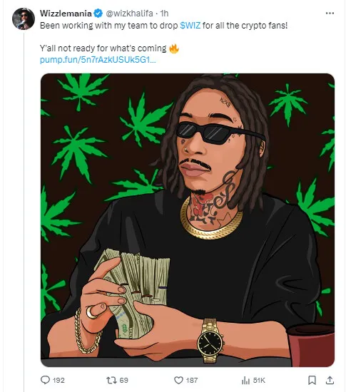 Twitter Wiz Khalifa Diretas untuk Promosi Coin Scam