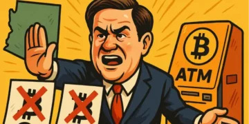 Gubernur Arizona Blokir Dua RUU Kripto, Sahkan Aturan Baru untuk Bitcoin ATM
