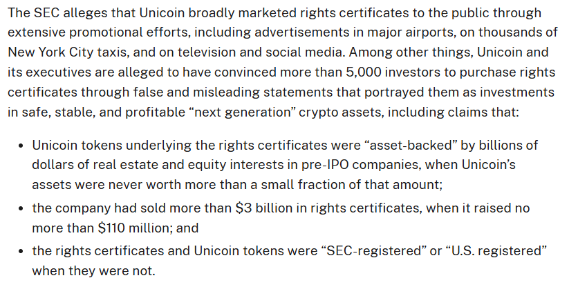 SEC Gugat Unicoin Lakukan Penipuan Kripto Senilai Rp1,7 Triliun SEC Gugat Unicoin Lakukan Penipuan Kripto Senilai Rp1,7 Triliun