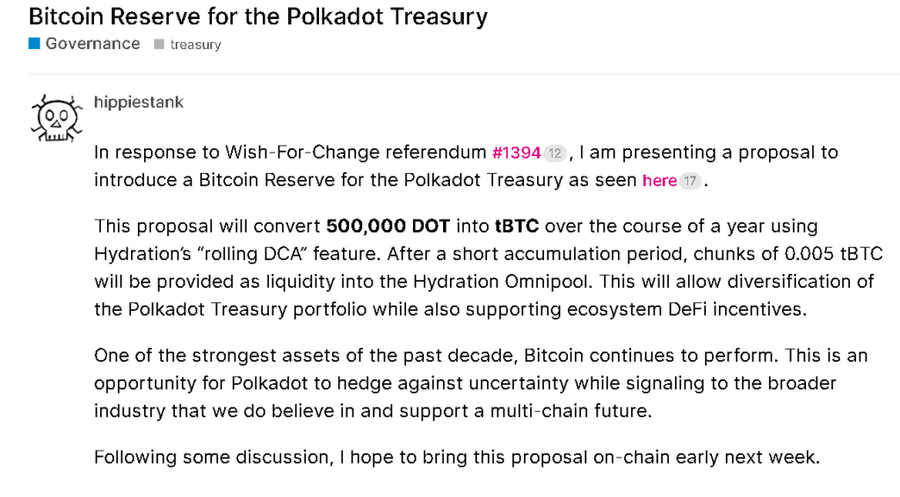 Polkadot Mau Punya Cadangan Bitcoin? Ini Dia Ceritanya! Polkadot Mau Punya Cadangan Bitcoin? Ini Dia Ceritanya!