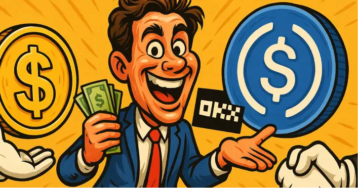 Konversi Dolar AS ke $USDC Kini Lebih Gampang dan Gratis di OKX Berkat Kerja Sama dengan Circle!