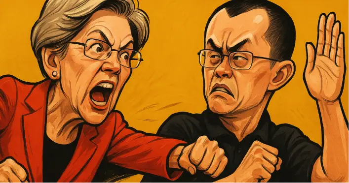 Elizabeth Warren Serang Balik! Sebut Ancaman Hukum CZ Binance Tak Masuk Akal