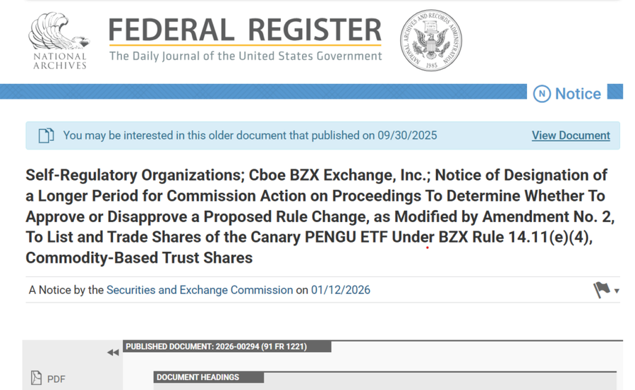 SEC Tunda ETF PENGU dan T. Rowe Price, Sinyal Bahaya untuk ETF Kripto?